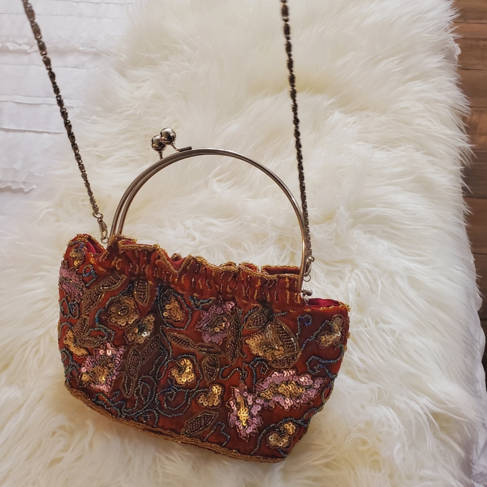 Sequins purse Handmade wristlets - Picture 4 of 9